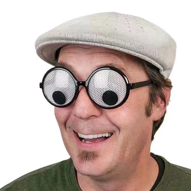 Eyeball Rolling Funny Glasses Halloween Cosplay Costumes Accessories Masquerade Decor Fancy Dress Unique Christmas Party Gifts