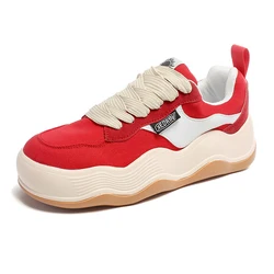 2023 Fashion Men's Red Canvas Shoes Street Platform Sneakers Man Unisex Designer Casual Vulcanize Shoes Men tenis lona masculino