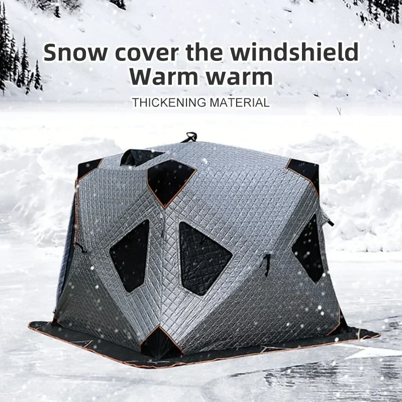 YOUSKY Winter Ice Fishing Outdoor Camping with Cotton Tents Sauna Tents for Warmth Customizable Chimney Tents  Camping Equipment