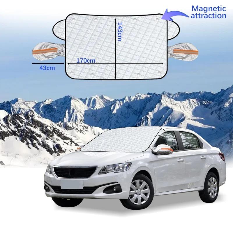 

Car Windshield Cover Magnet Winter Window Snow Shield Anti Frost Auto Front Window Snow Cover For Peugeot 301