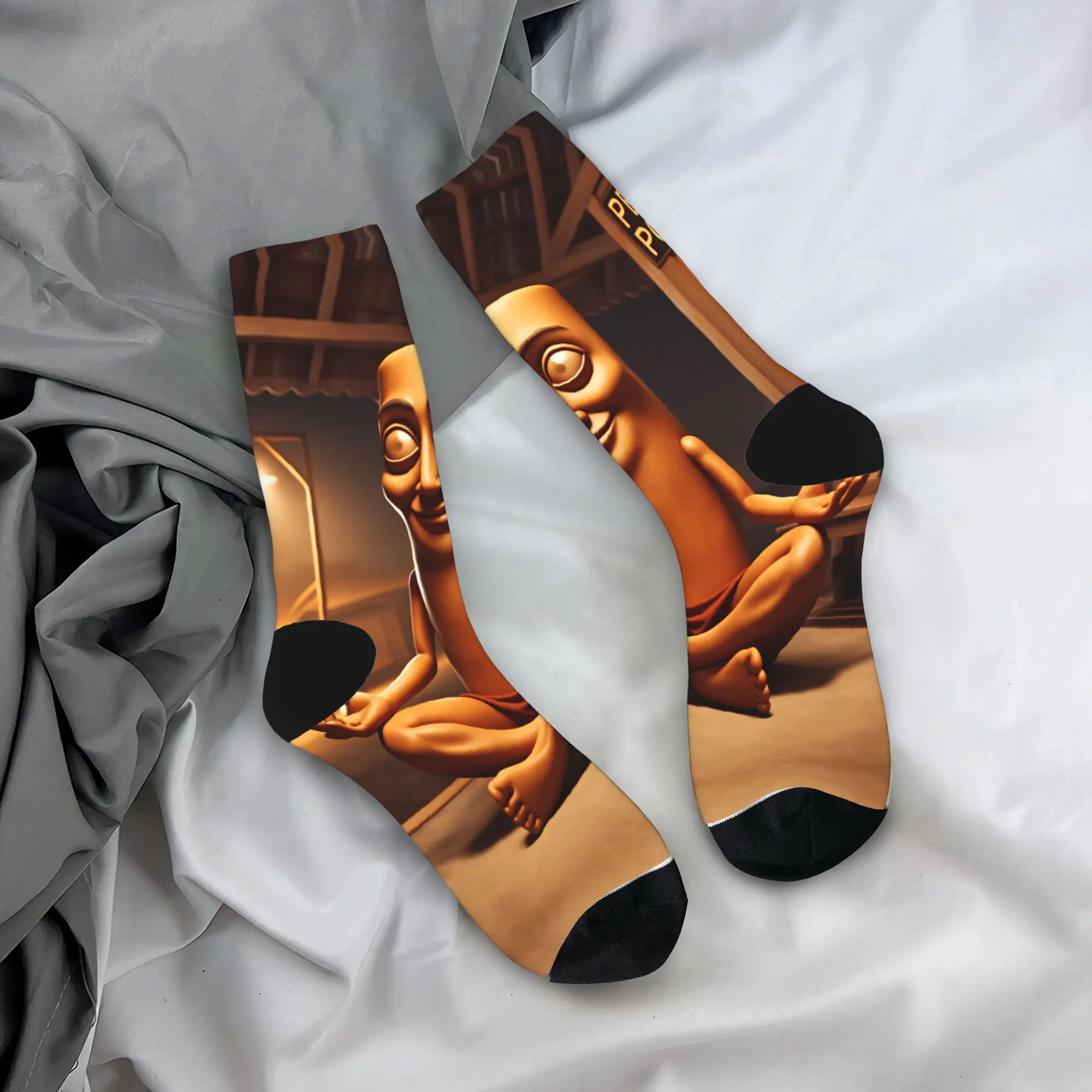 

Tung Tung Sahur Calm Ramadan Meme Stockings Casual Socks Men Quality Socks Autumn Running Graphic Non Slip Socks Gift