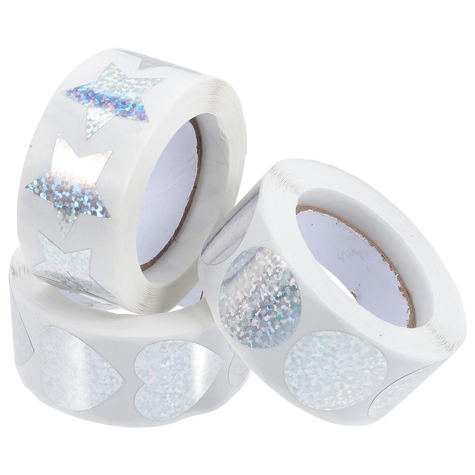 

3 Rolls Love Heart Seal Stickers Shiny Self-Adhesive Decorative Stickers for Gift Wrapping DIY Crafts Gift Wrapping Sticker