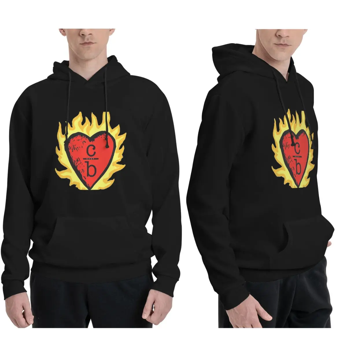 

Одежда Over Bros Heart Logo Толстовки Мужчины Женщины Повседневные пуловеры Толстовки Модная одежда с длинными рукавами Осень Зима