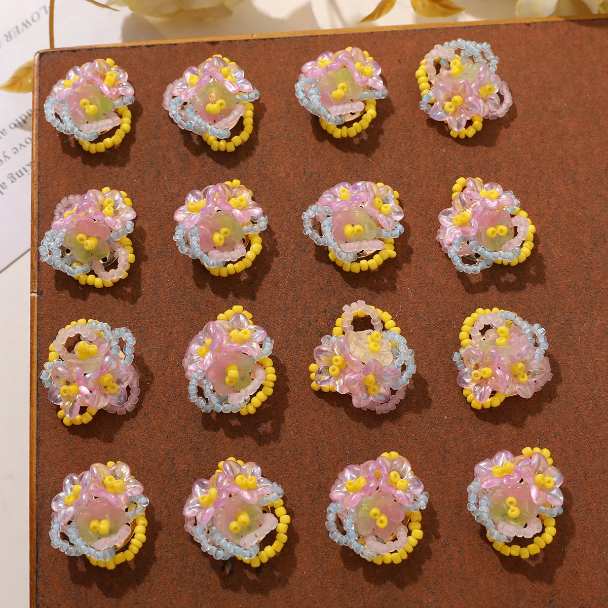 Clog Shoe Charms 1 Pc DIY Premium Pastoral Ombre May Lily Colorful Bead Cluster Clear Crystal Jelly Resin Korean Princess Decor
