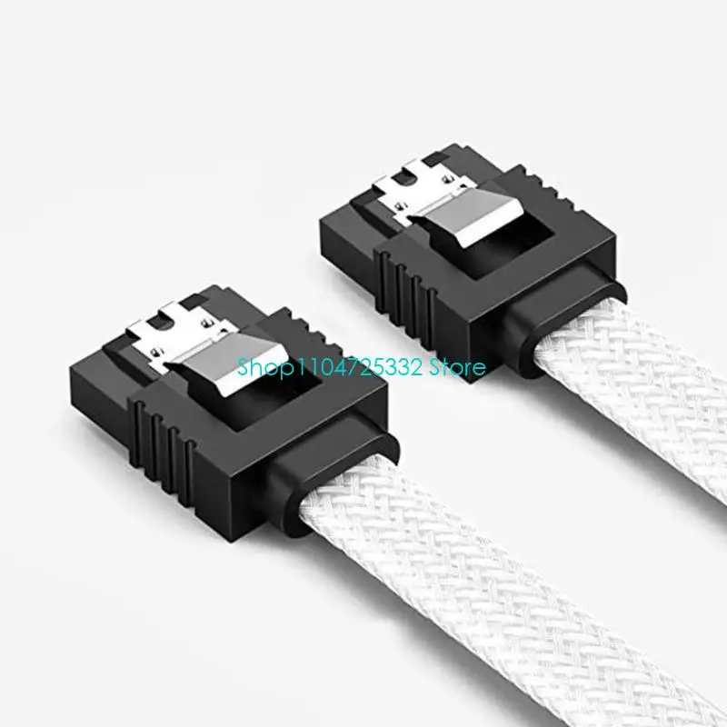 P5EA Fast Speed SATAIII 6Gbps Cable Nylons Braideds Locking Latches Hiddens Connectors