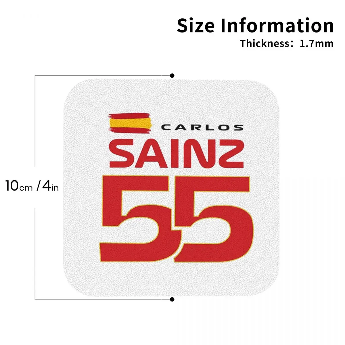 Carlos Sainz Jr F1 Signature Graphic - Dark Coasters Kitchen Placemats  Insulation Cup Coffee Mats  Tableware Pads Set of 4