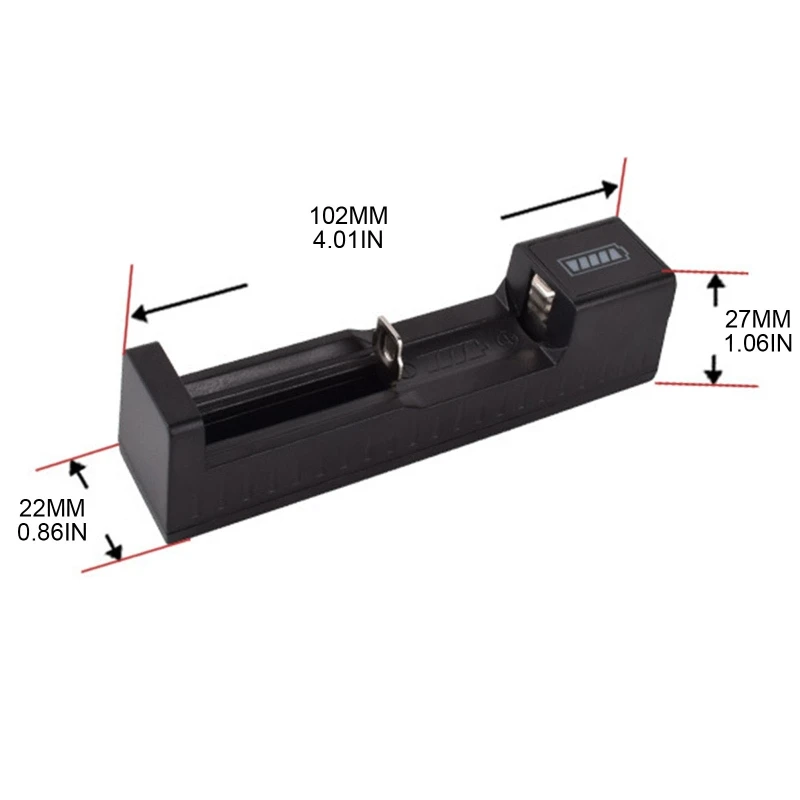 2022 New 4.2V 18650 Lithium Batteries Charging Adapter USB for Li-ion Batteries with Light