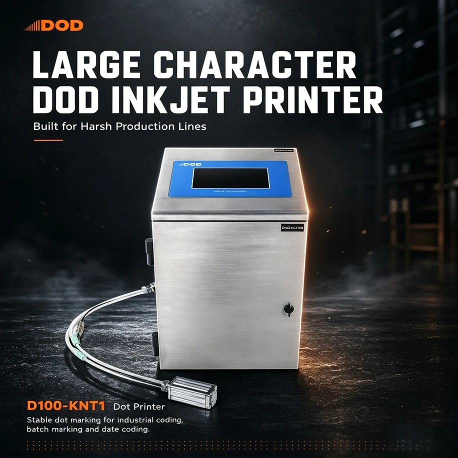 DOCOD D100-KNT1 DOD Large Character Industrial Inkjet Coding Machine IP68 Interface Dot Printer for Automated Production Line