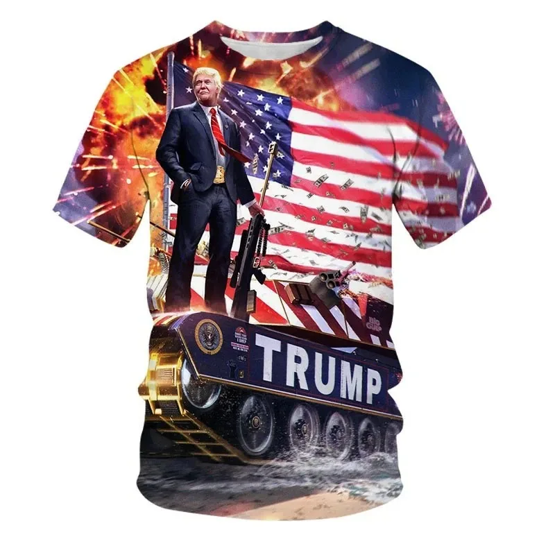 

Donald Trump 3D Printed Summer Men/Women O-Neck Trump Humor FunnyCasual Short Sleeve Oversized T Shirt Clothing Graphic T Shirts