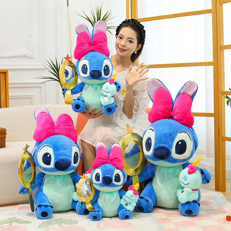 

Hot Stitch 45Cm Plush Doll Toy Creative Magic Mirror Xiaojin Children Learn To Play With Accompany Ornaments Holiday Gifts
