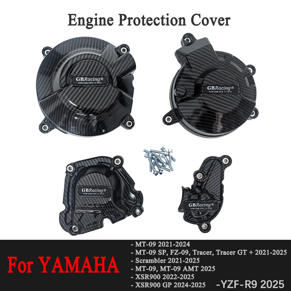 

GB Racing R9 2025 MT09 2021-2025 Защитная крышка двигателя для YAMAHA, насос сцепления генератора, защитная крышка, аксессуары