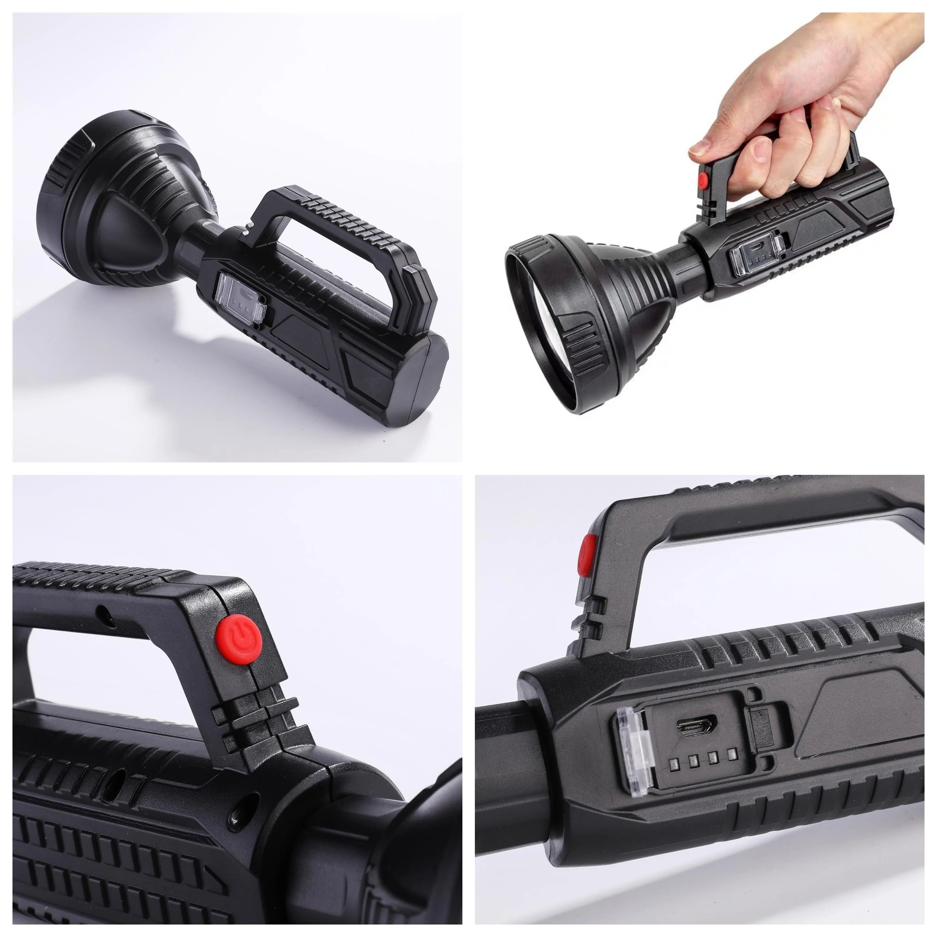 Powerful XHP100 LED Flashlight Portable Searchlight Camping Flashlights Rechargeable Spotlight Strong Light Handheld Torch Light