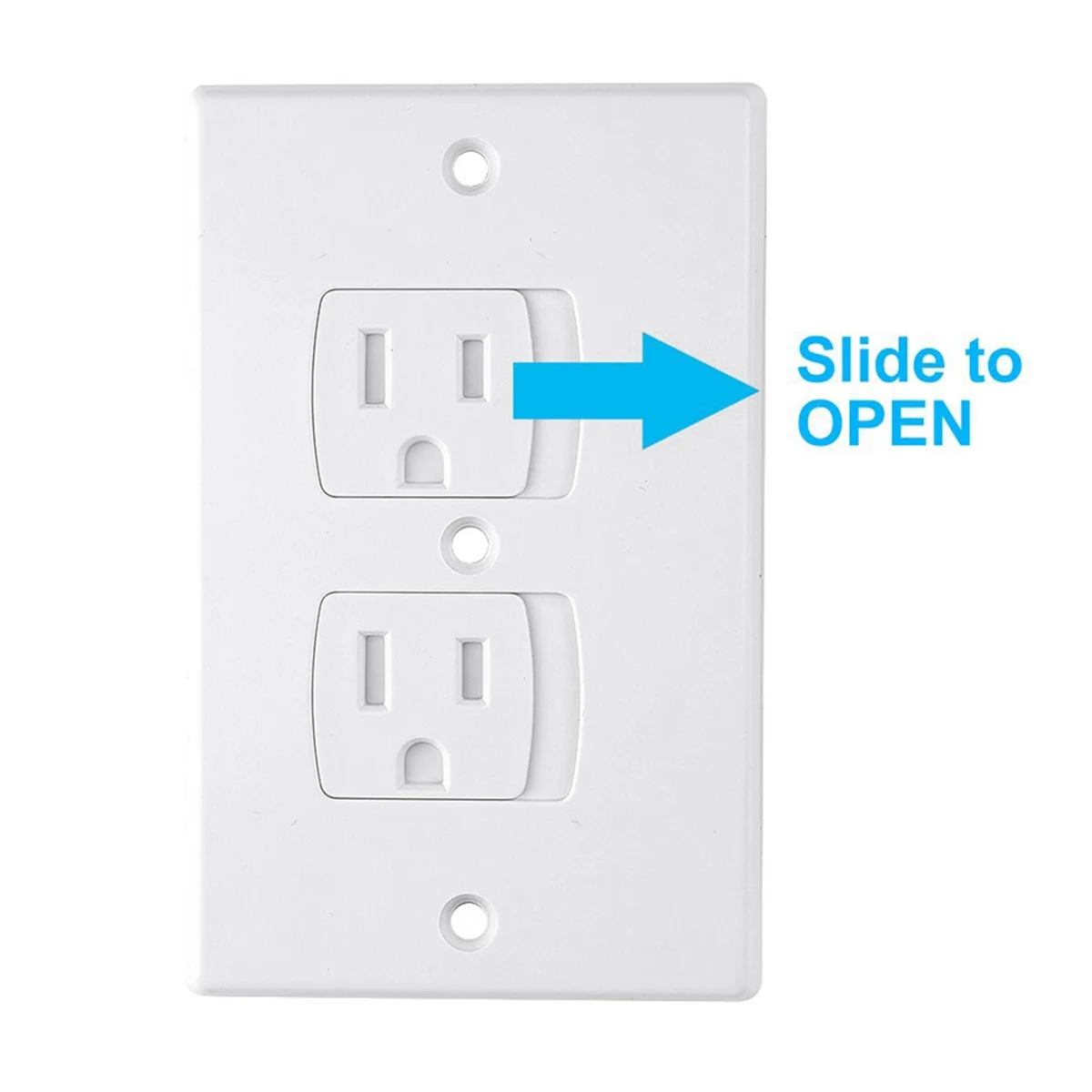 12 Pack Self-Closing Electric Outlet Covers for Child Proofing Safety Wall Socket Plates