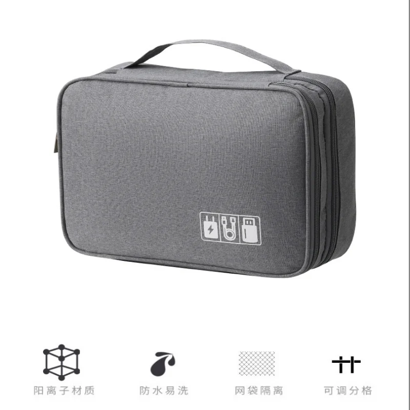 Tas penyimpanan pengisi daya kabel data multifungsi baru tas digital datar tas penyortiran tas penyimpanan headphone