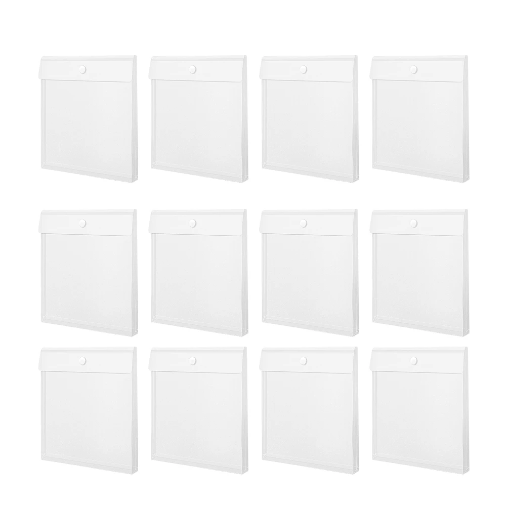 

12Pcs Transparent File Bag for Scrapbook Paper Vinyl Sheets Photos Documents Plastic Storage Organizer Efficient Sorting