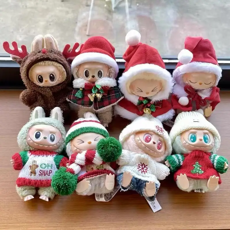 Mini ropa para muñeca, accesorios para Corea, Kpop Exo Labubu Idol V1 V2, galleta de Navidad, suéter para hombre, sombrero, ropa de Año Nuevo