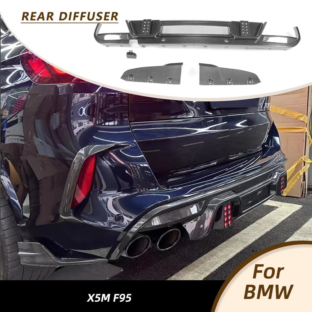 Car Rear Diffuser Racing Body Kits for BMW F95 X5 M X5M 2020-2025 Car Rear Bumper Lip Diffuser Auto Tuning Parts Carbon Fiber