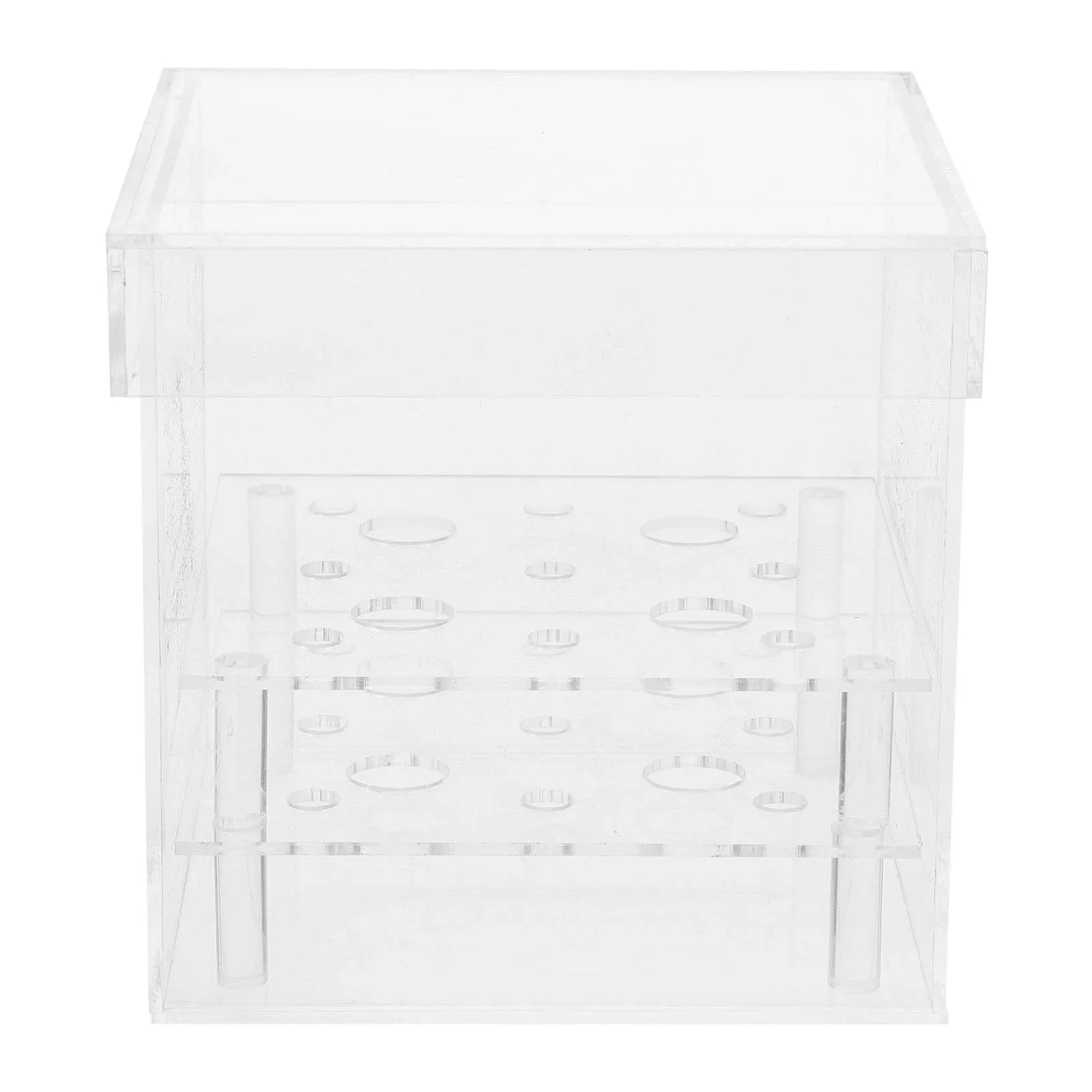 

Clear Acrylic Flower Box 9-Hole Cube Floral Arrangement Packaging Wedding Bridal Shower Transparent Gift Container For