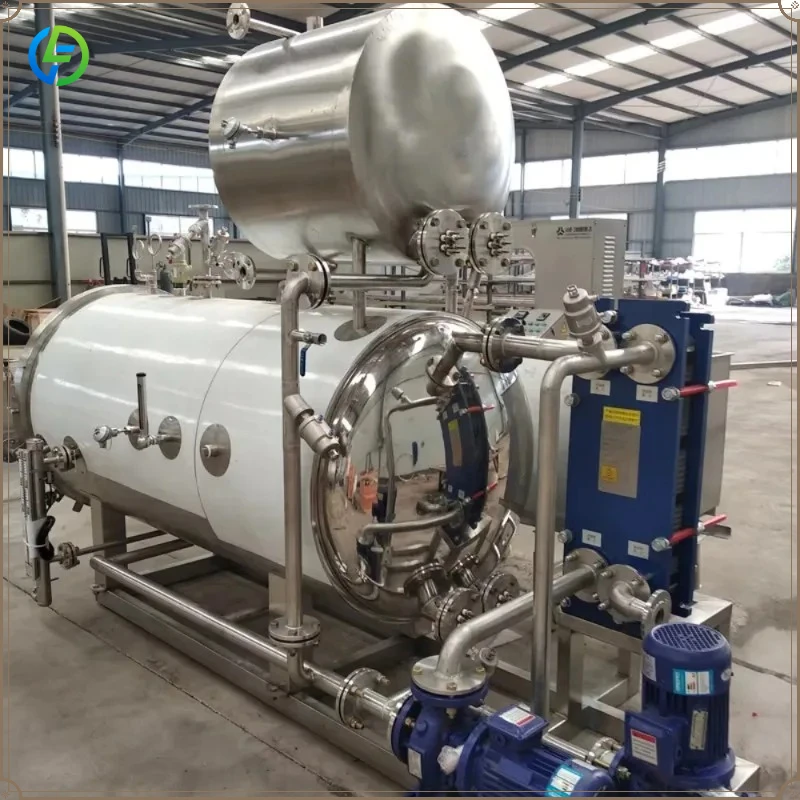 Water Spray Retort Sterilizer Machine for Glass Canned Fish Pork Meat Retort Sausage Chicken Fillet Bottles FL Customized