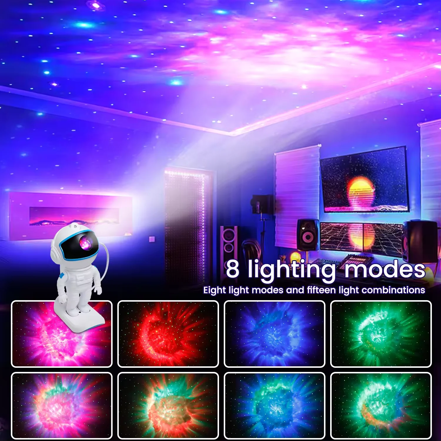 Star Projector, Astronaut Galaxy Projector, Galaxy Night Light Projector for Bedroom,Gift for Kids Birthdays,Christmas