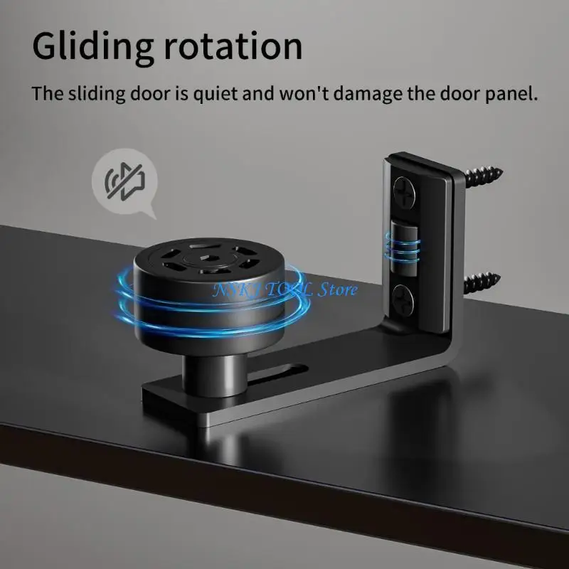L8RC Quiet Sliding Door Stabilizers Door Guide With Vertical Rotations Mechanism Easy Mounting For Patio And Interior Door