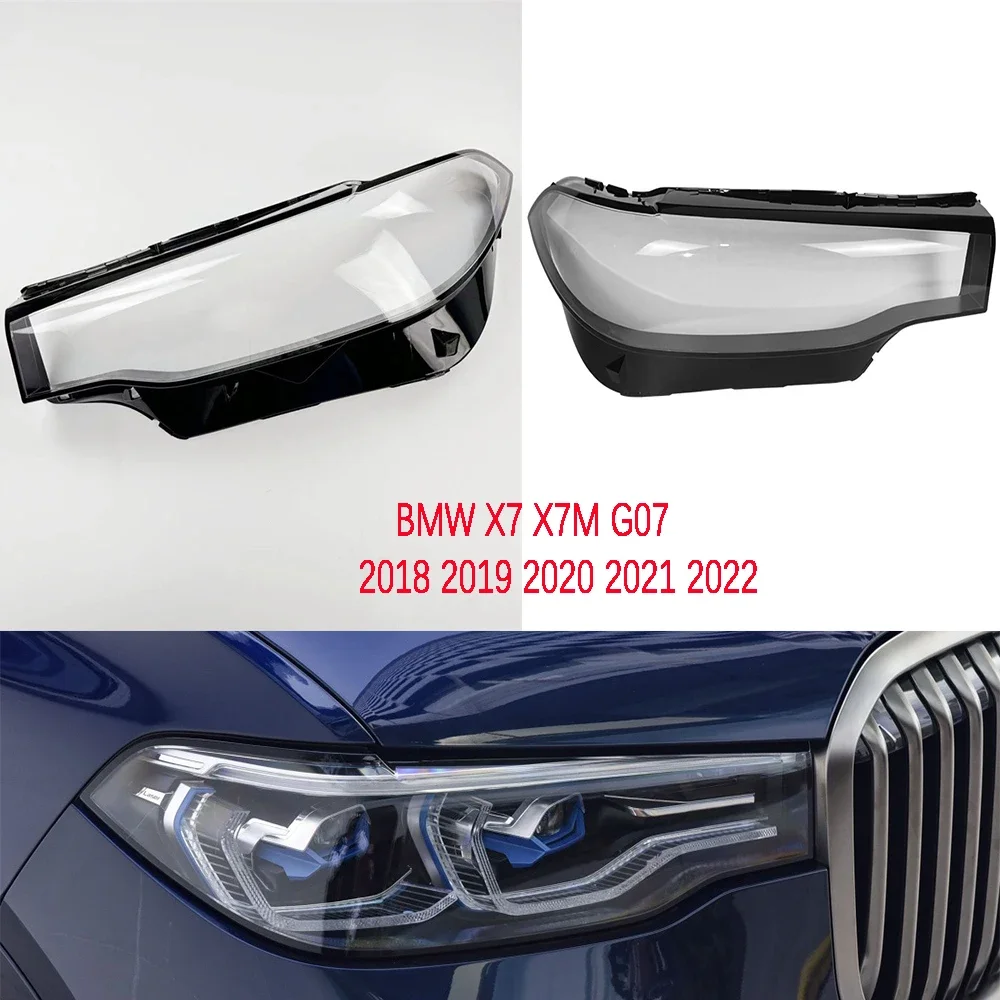 

Car Front Headlight Lens Shell Headlamp Cover Transparent Lampshade Glass Lamp Shade For BMW X7 X7M G07 2018 2019 2020 2021 2022