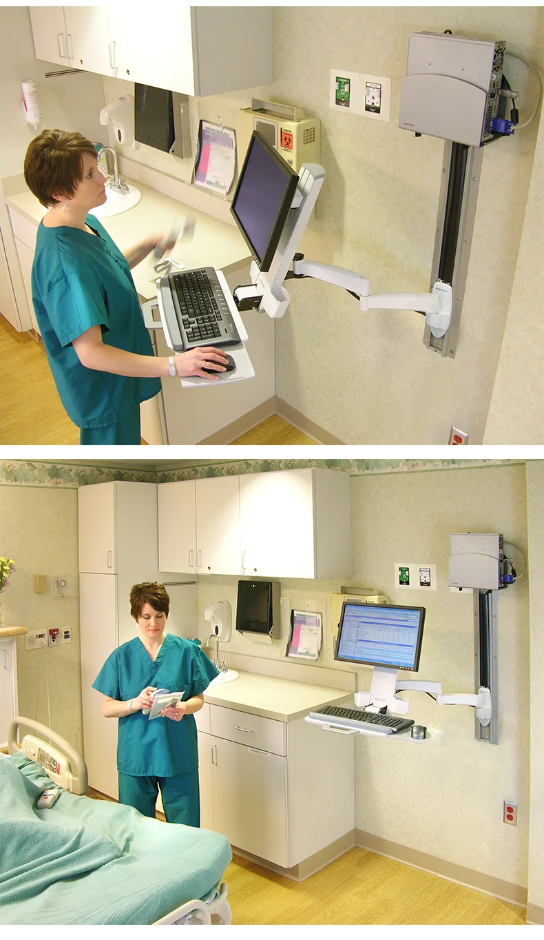 45-230-200/216 Support de moniteur table élévatrice bras de suspension mural