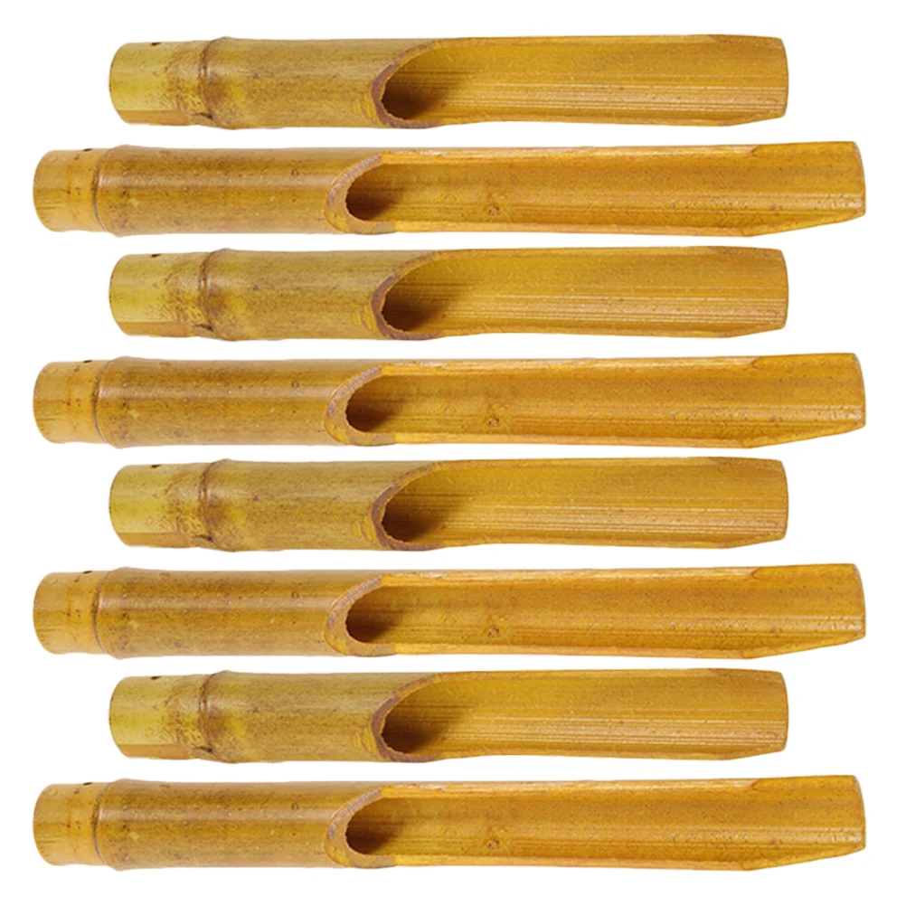 

8 Pcs Bamboo Wind Chime Tube Diy Handmade Accessories Japanese Chimes Tubes Manual Windchime
