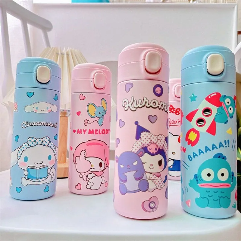 

Children's Thermos Cup Cartoon Sanrio Cinnamoroll My Melody Kuromi Hello Kitty Anti-fall 304 Stainless Steel Cup Cute Stitch Cup