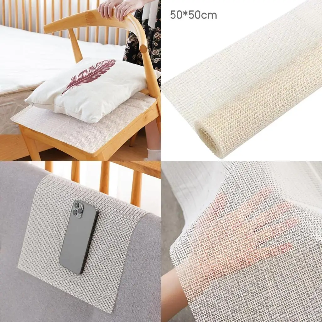 02DE Anti Slip Underlay Rug Gripper- Multifunctional Liner Non Slip Mat Mesh for Hard Floors Cushions Drawer Backing Durable