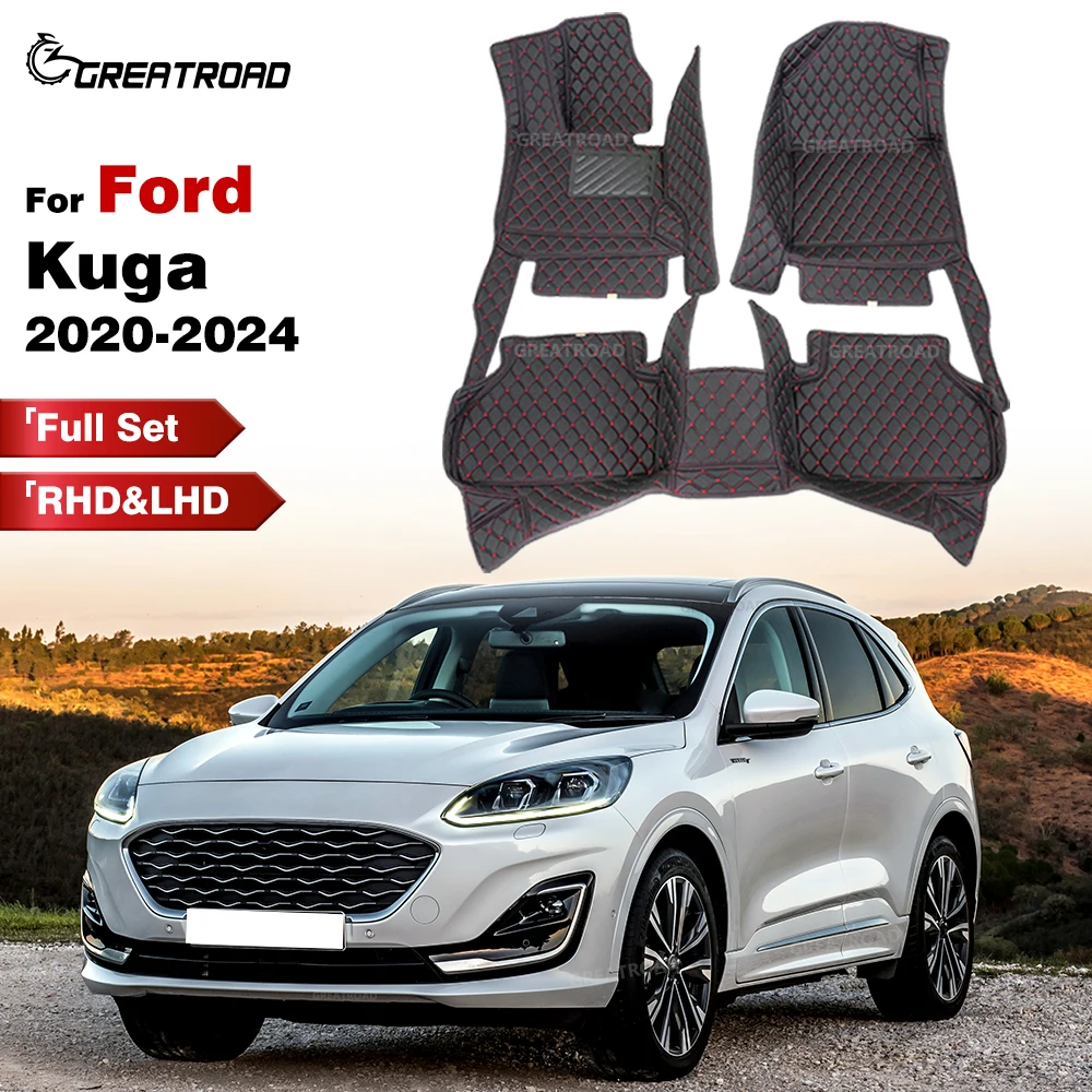 

GREATROAD For Ford Kuga/Escape 2020-2024 Custom Car Floor Mat Auto Carpet Cover Interior Accessories Protective Pad Parts