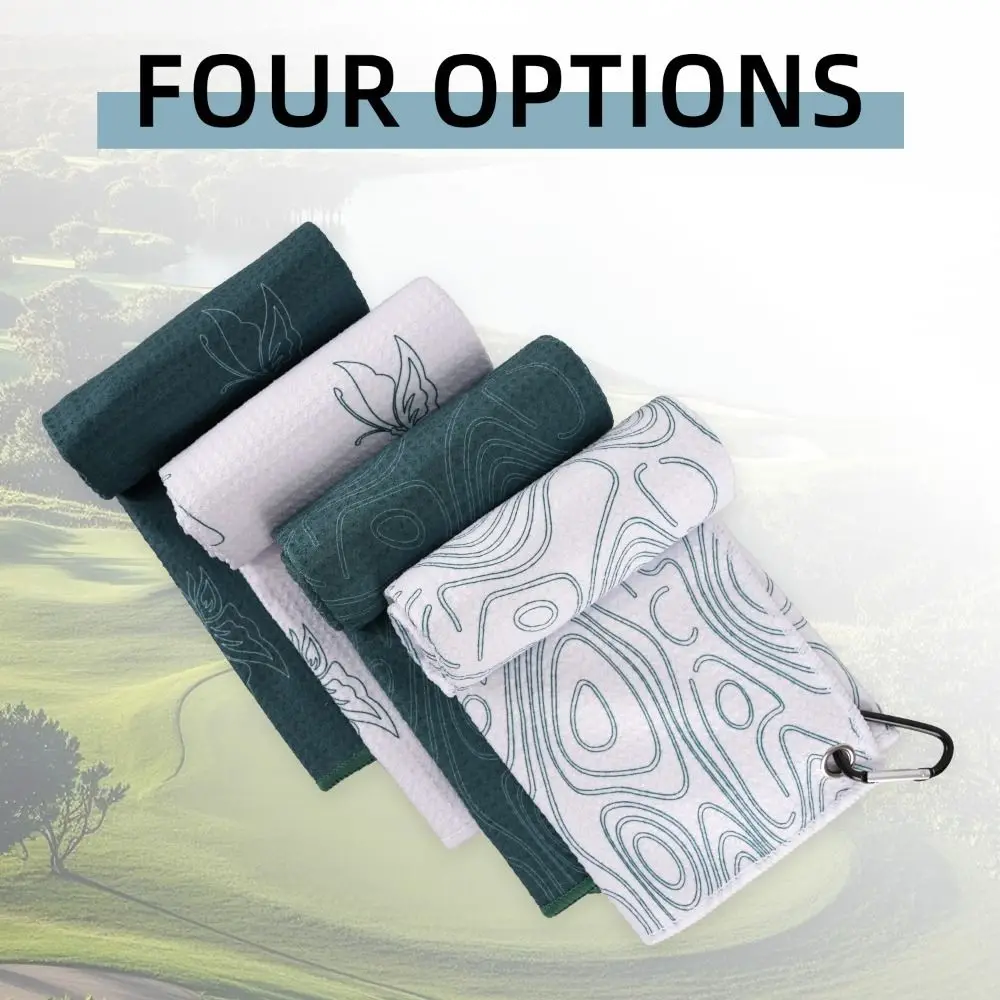 High Absorbency Golf Cleaning Towel Wet and Dry Quick-Dry Ball Scrubber Soft Microfiber Carabiner Clip Cleaning Cloth Training