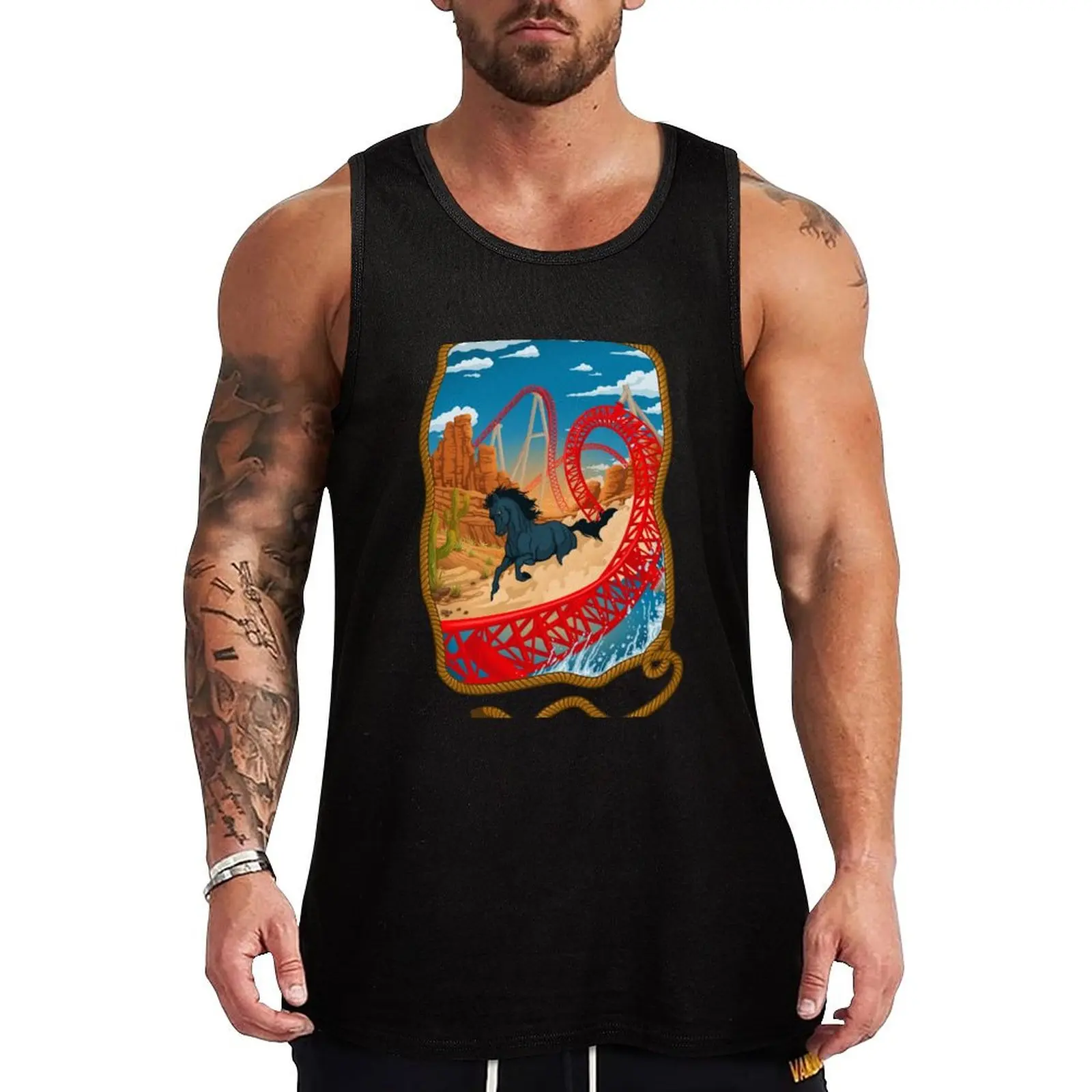 

THE WILD ONE Maverick Roller Coaster Cedar Point Theme Park Tank Top Bodybuilding Tank Top Sleeveless Gym Fitness Shirt