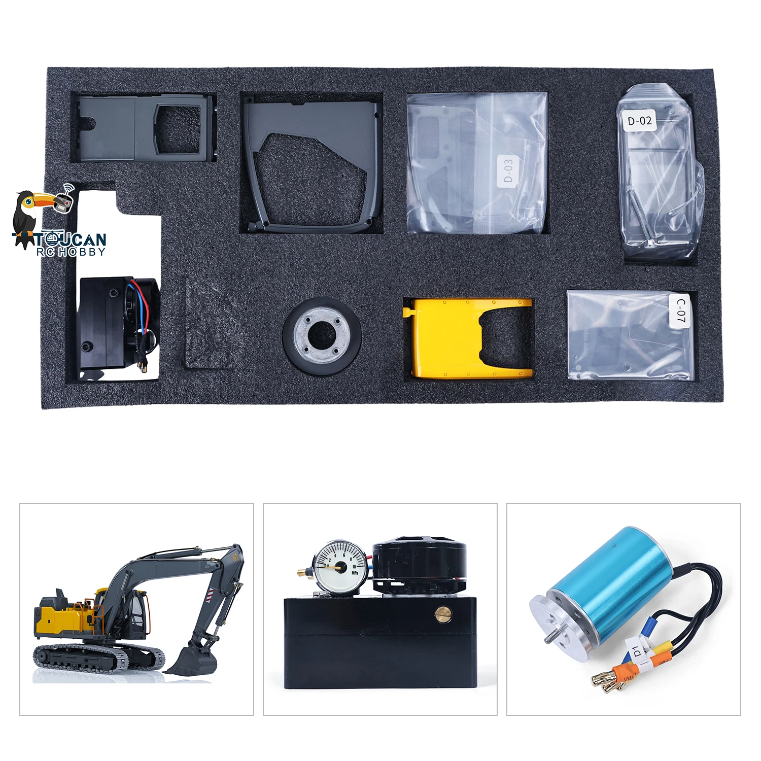 

1/14 Double E EC160E KIT Сплав RC Гидравлический экскаватор Экскаваторы с беспроводным управлением Бесщеточный двигатель в разобранном виде Инженерная машина