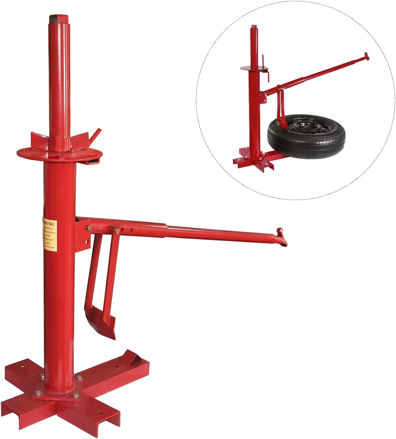 Portable Tire Changer Car Truck Motorcycle Manual Bead Breaker Weights Remover Lift Stands Transmission