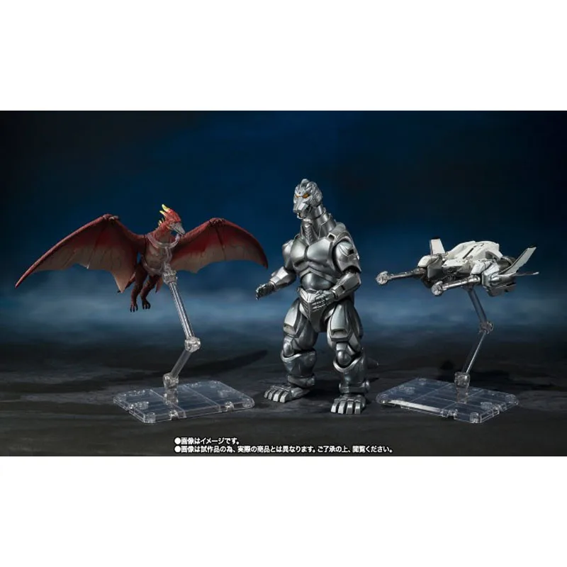 Bandai Original S.H.MonsterArts Mechagodzilla [1993] y Garuda & Fire Rodan Anime acción modelo juguetes modelo regalos para niños