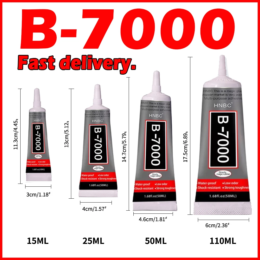 15ML 25ML 50ML 110ML B-7000 Clear Contact Phone Repair Adhesive Universal Glass Plastic DIY Glue B7000 With Precision Applicator