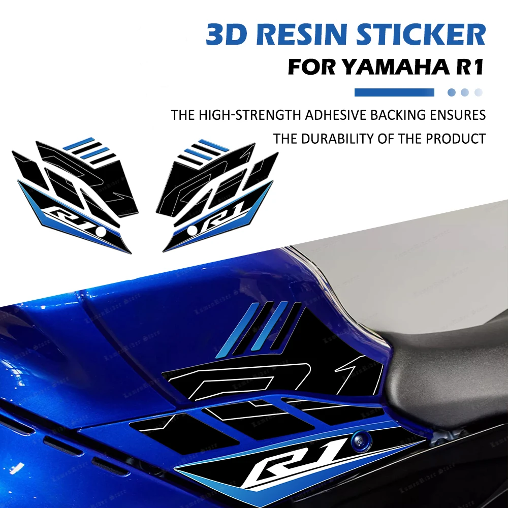 

Motorcycle Accessories Tank Pad Sticker 3D Epoxy Resin Protective Sticker For Yamaha R1 YZF-R1