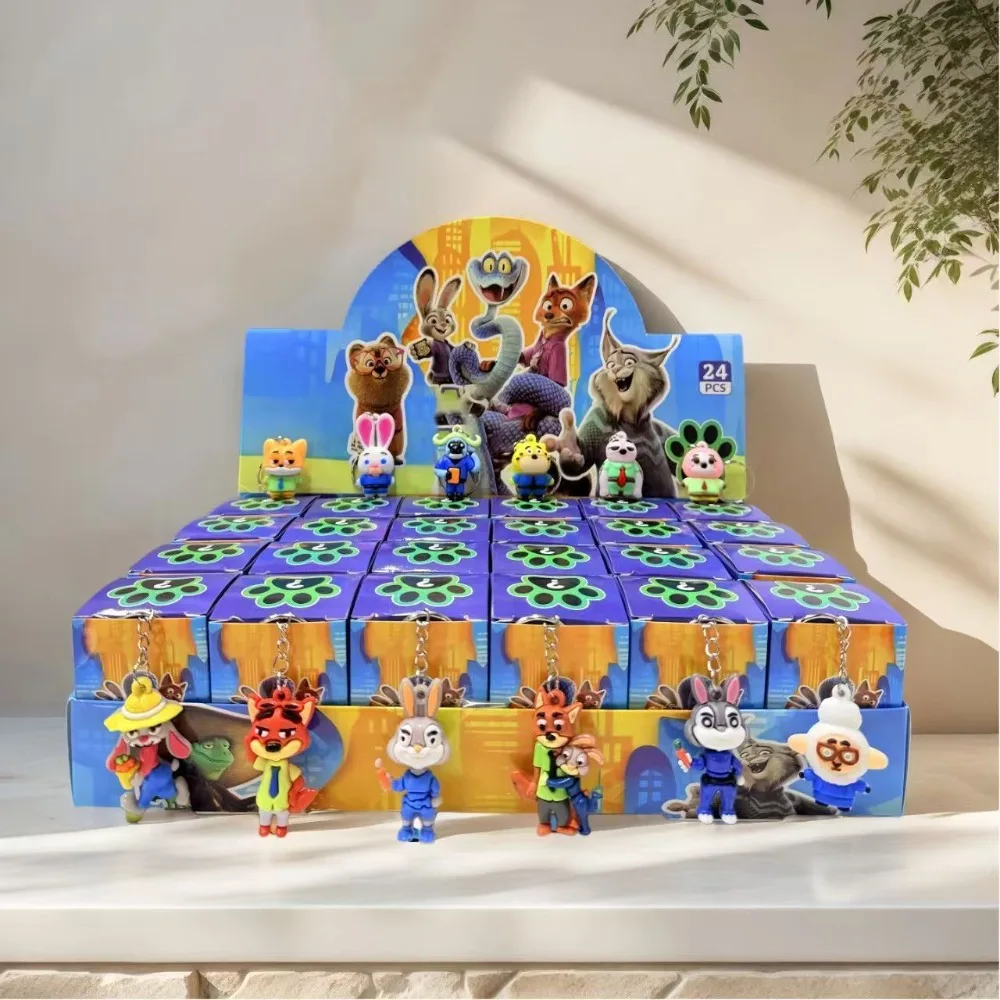 2026 新ディズニーズートピアフィギュアおもちゃアニメキーホルダーブラインドボックスモデル人形おもちゃ子供の誕生日プレゼントのおもちゃ