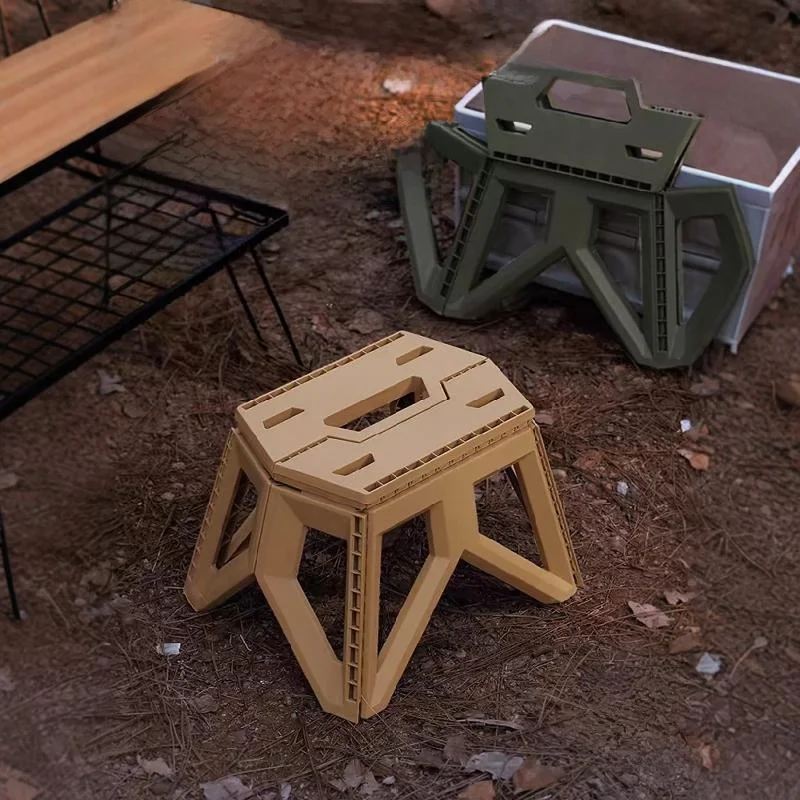 Foldable Outdoor Camping Chair Small Stool Portable Water Bucket Stand Convenient to Carry out for Camping And Fishing