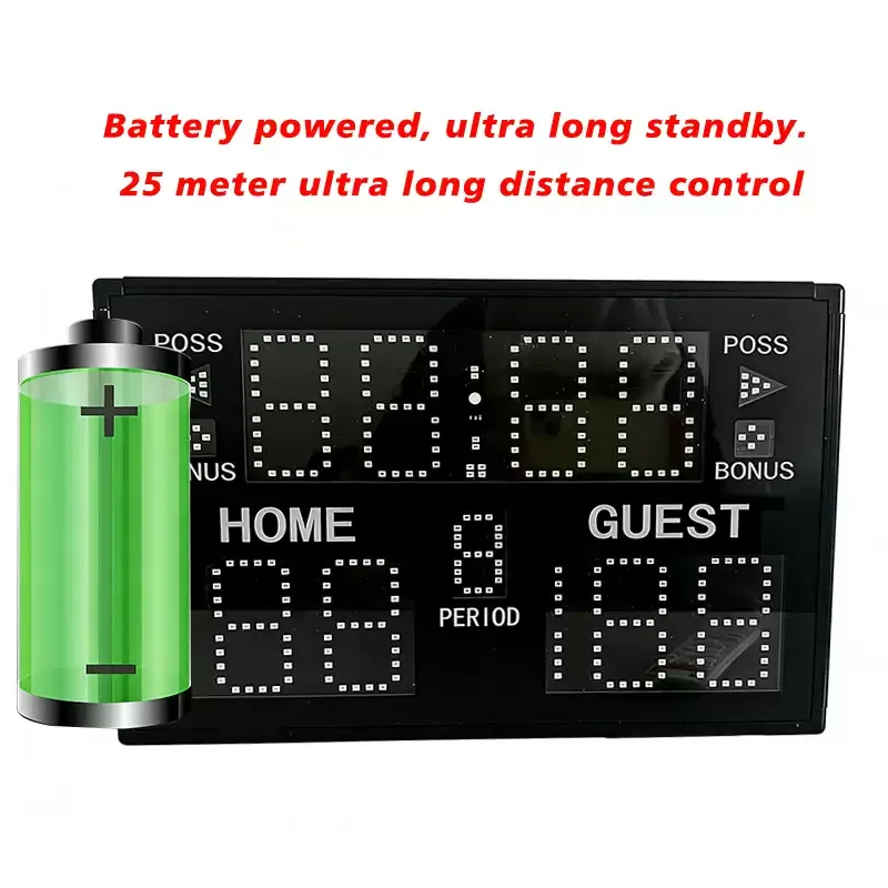 Indoor LED Sports Scoreboard, Multi-Function Electronic Competition Display for Gymnasium & Stadium Use