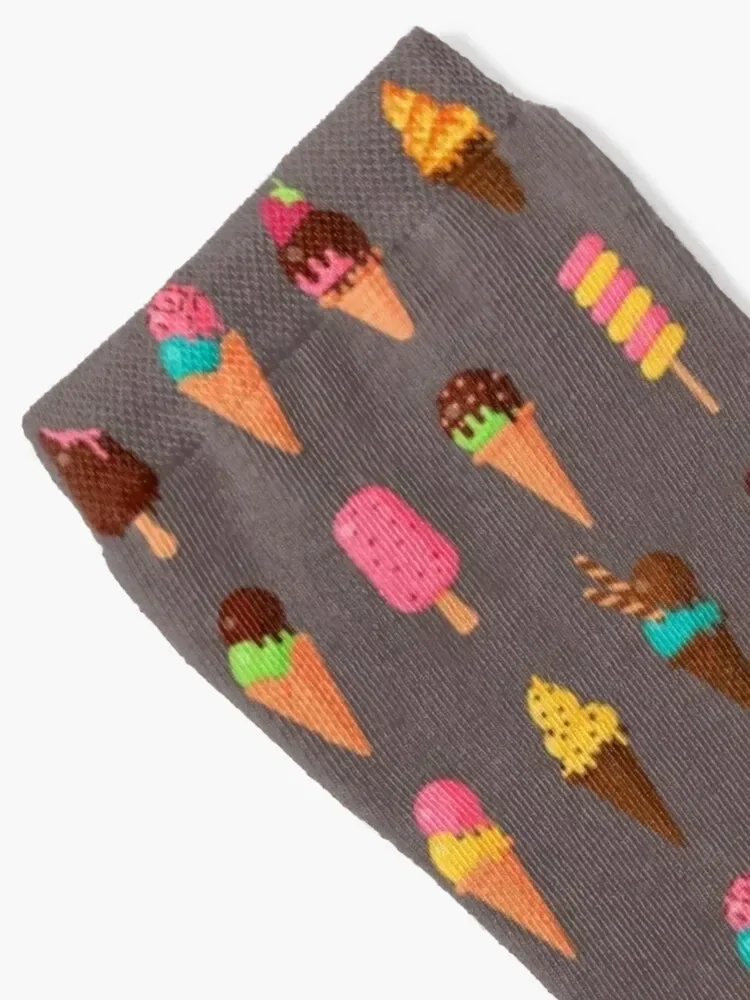 Ice Cream Print pattern Socks floral FASHION Running Boy Child Socks Women's