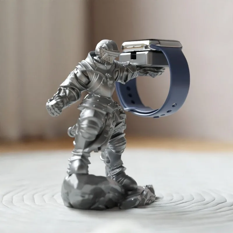 انفجارات بيد واحدة Armor Warrior Creative Apple Watch قاعدة شحن لاسلكية قوس تخزين سطح المكتب الإبداعي Apple Iwatch