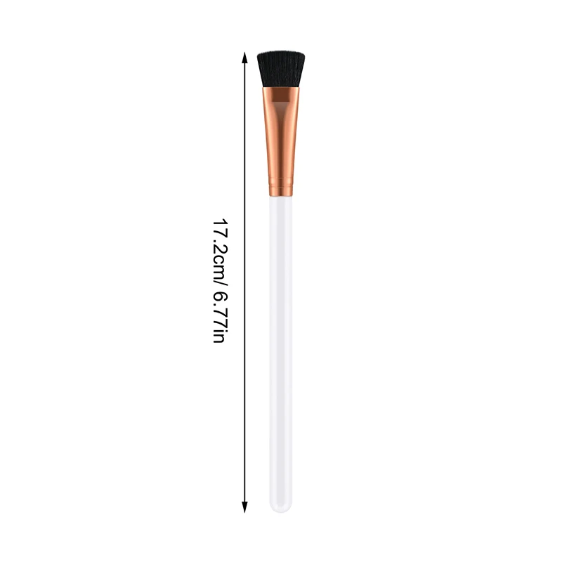 Flat Head Eyeshadow Smudge Brush Long Handled Concealer Cosmetic Brush Nose Contour Highlight Eye Makeup Brush Beauty Tool