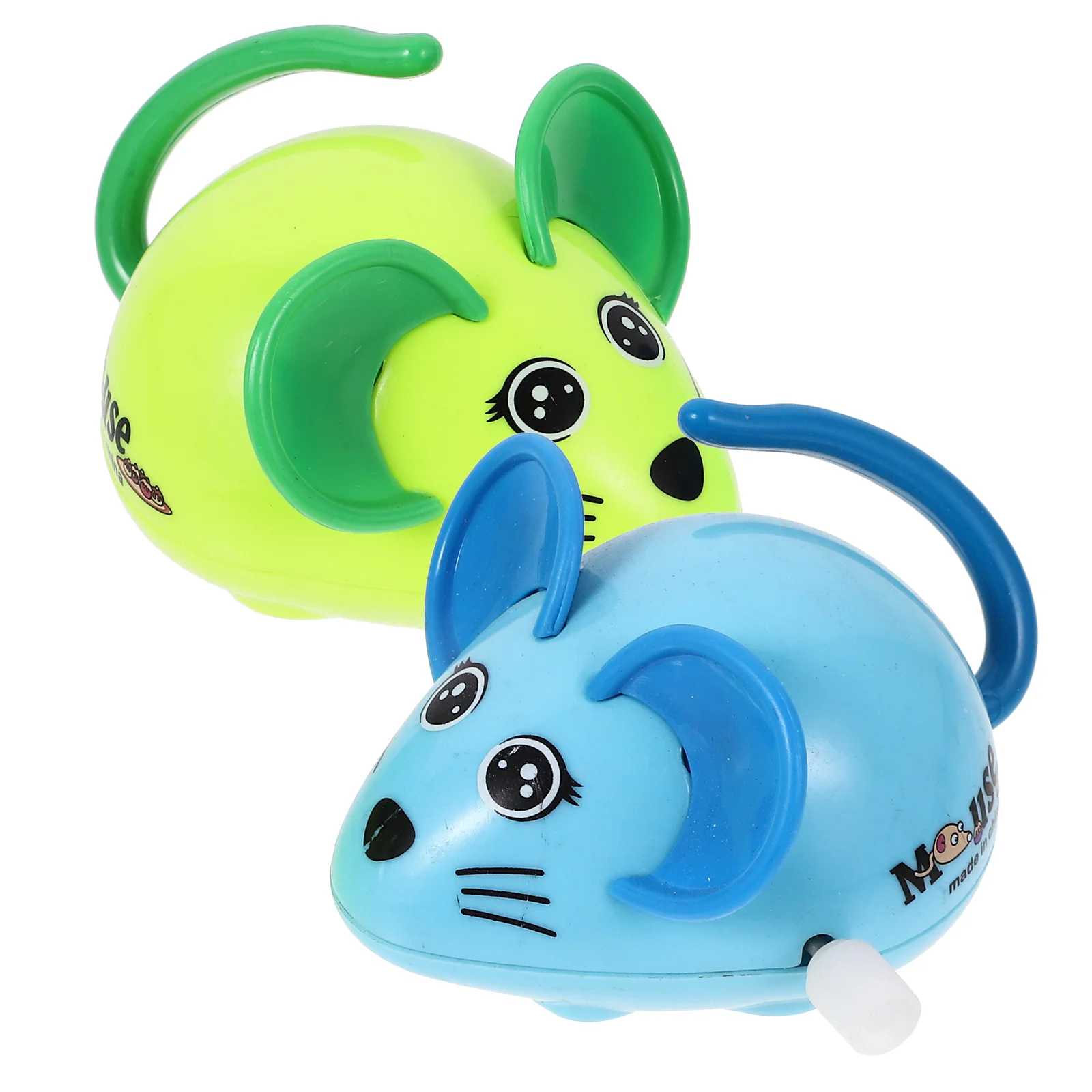 2pcs Wind-up Mouse Toy Cartoon Funny Plastic Clockwork Toy Gift for Kids Children (Mixed Color) wind-up toys