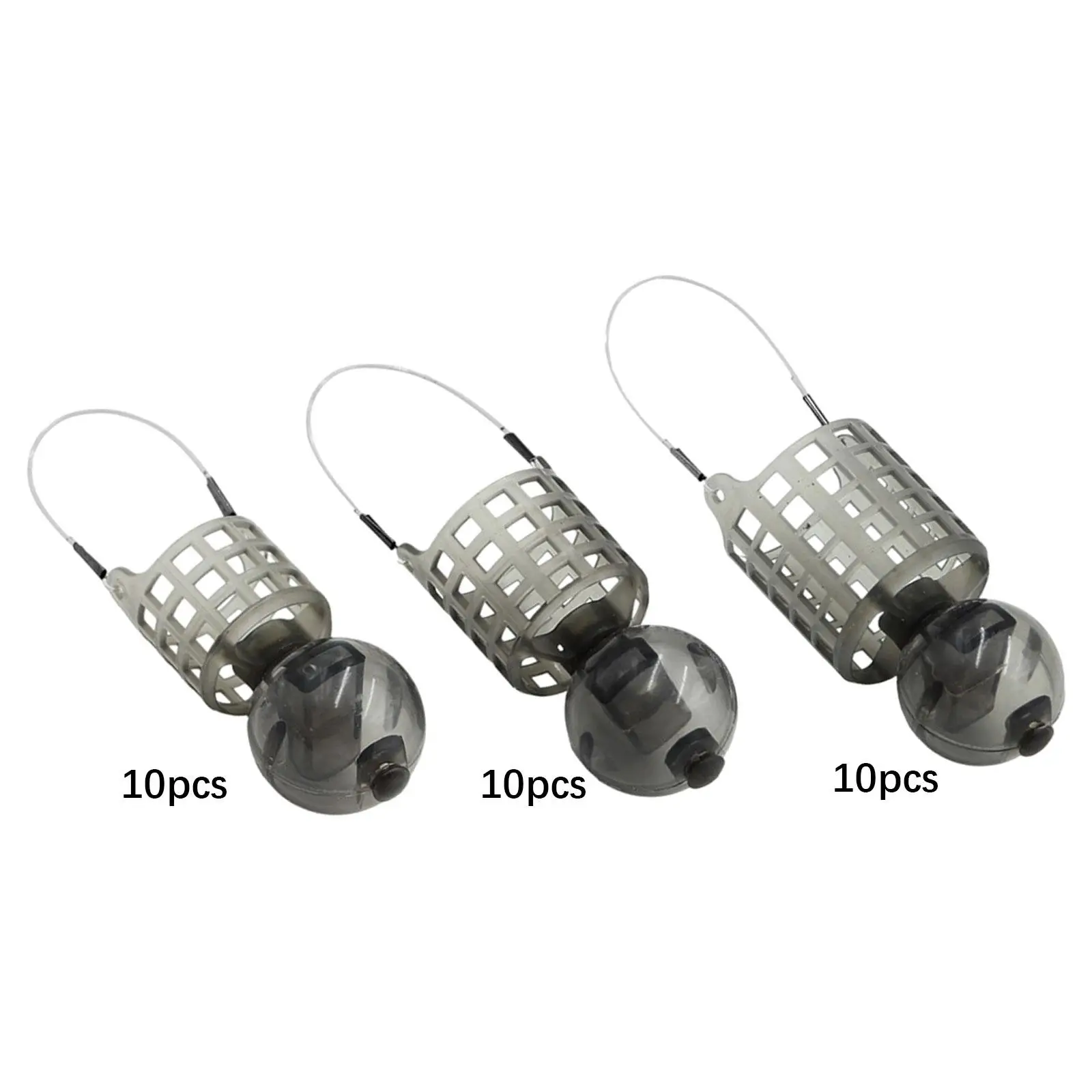 

10 Pieces Fishing Feeders Carp Bait Cage Equipment Sturdy Nesting Tool Cage