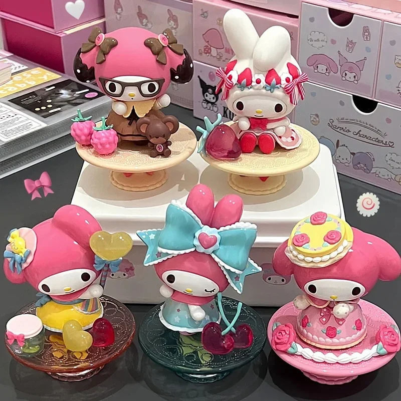 

Miniso My Melody Afternoon Tea Series Mysterious Blind Box Ornaments Fashion Action Figures Cute Model Dolls Trendy Toys Gift