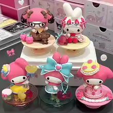 Miniso My Melody Afternoon Tea Series Mysterious Blind Box Ornaments Fashion Action Figures Cute Model Dolls Trendy Toys Gift