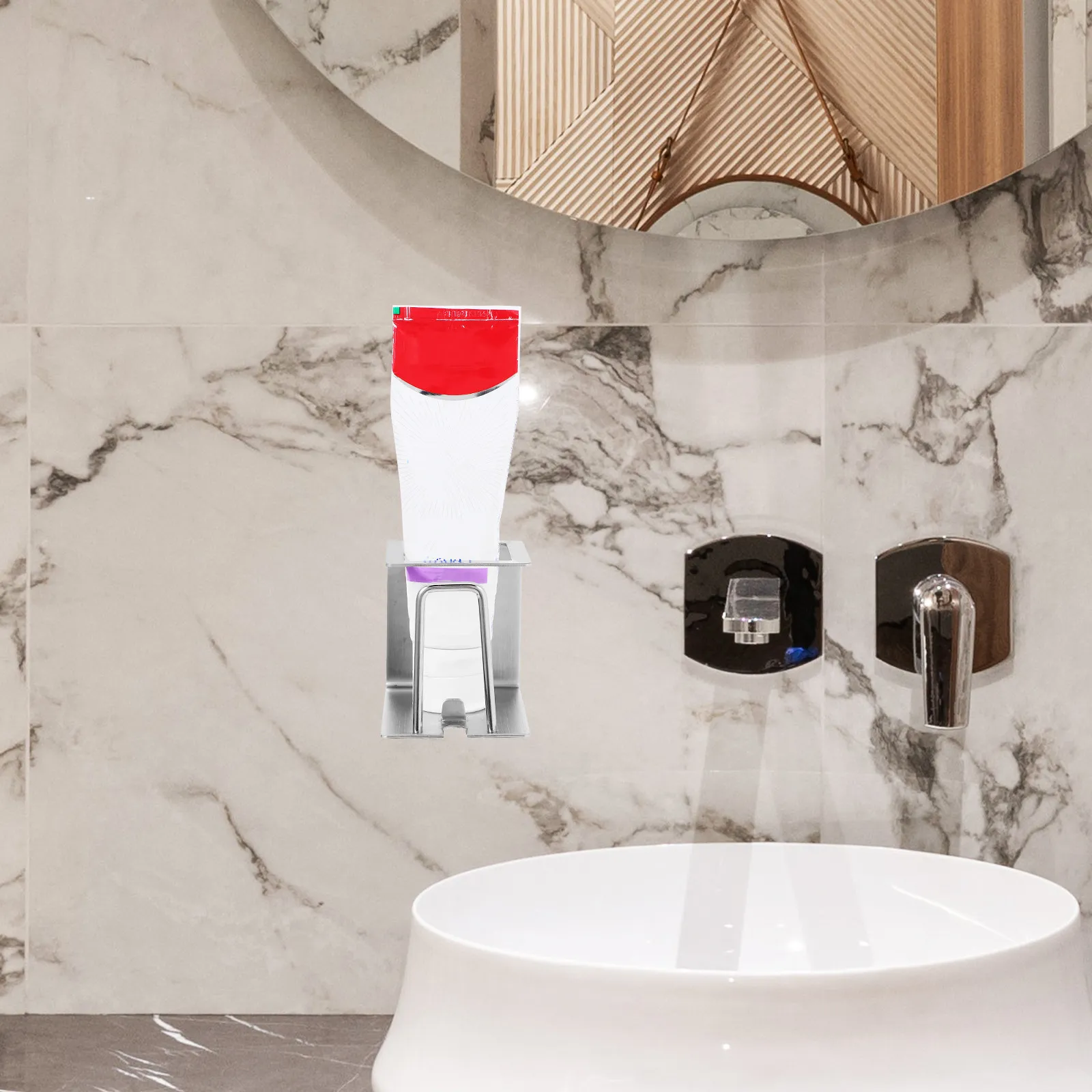 

Настенный держатель для зубных щеток из нержавеющей стали, многофункциональный органайзер для ванной комнаты, подставка для бритв и душевых принадлежностей