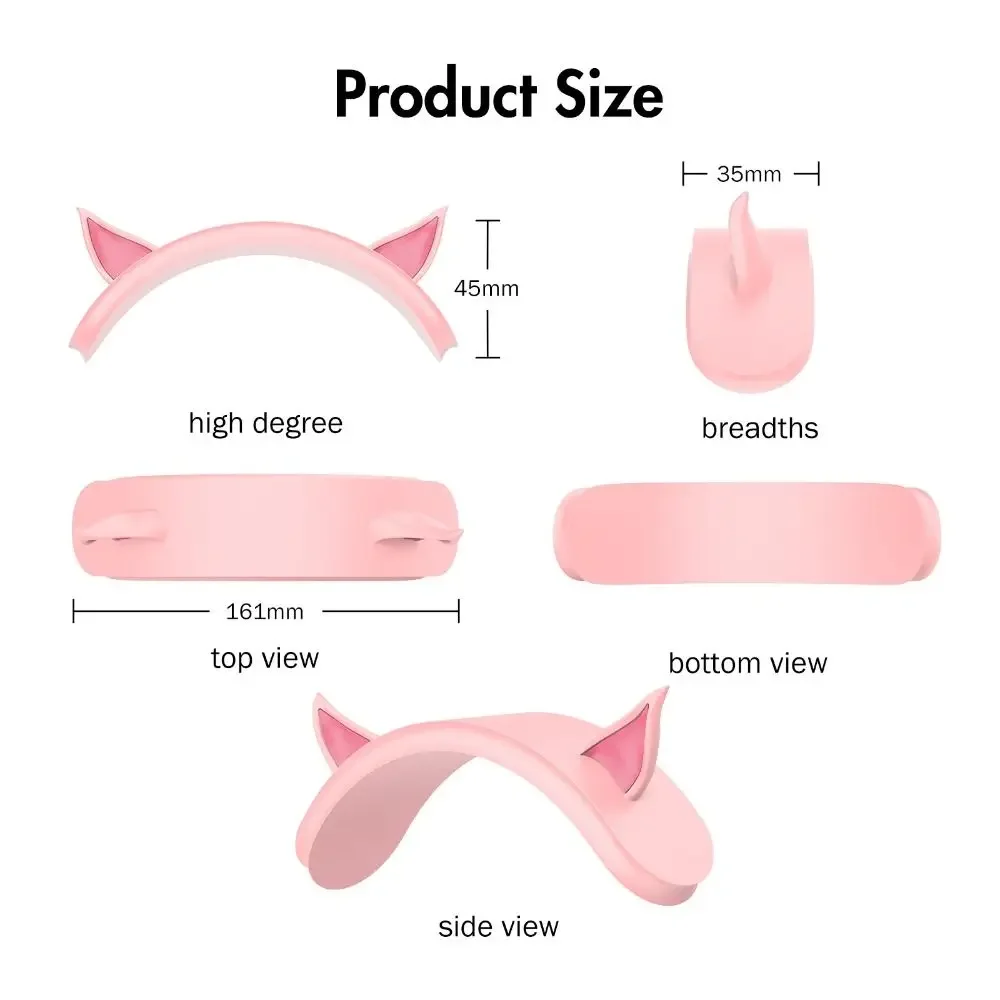 Soft Silicone Headband Cover Decorative lovely Elf Ear Design Headband Protector Suitable for AirPods Max Headphone Accessories